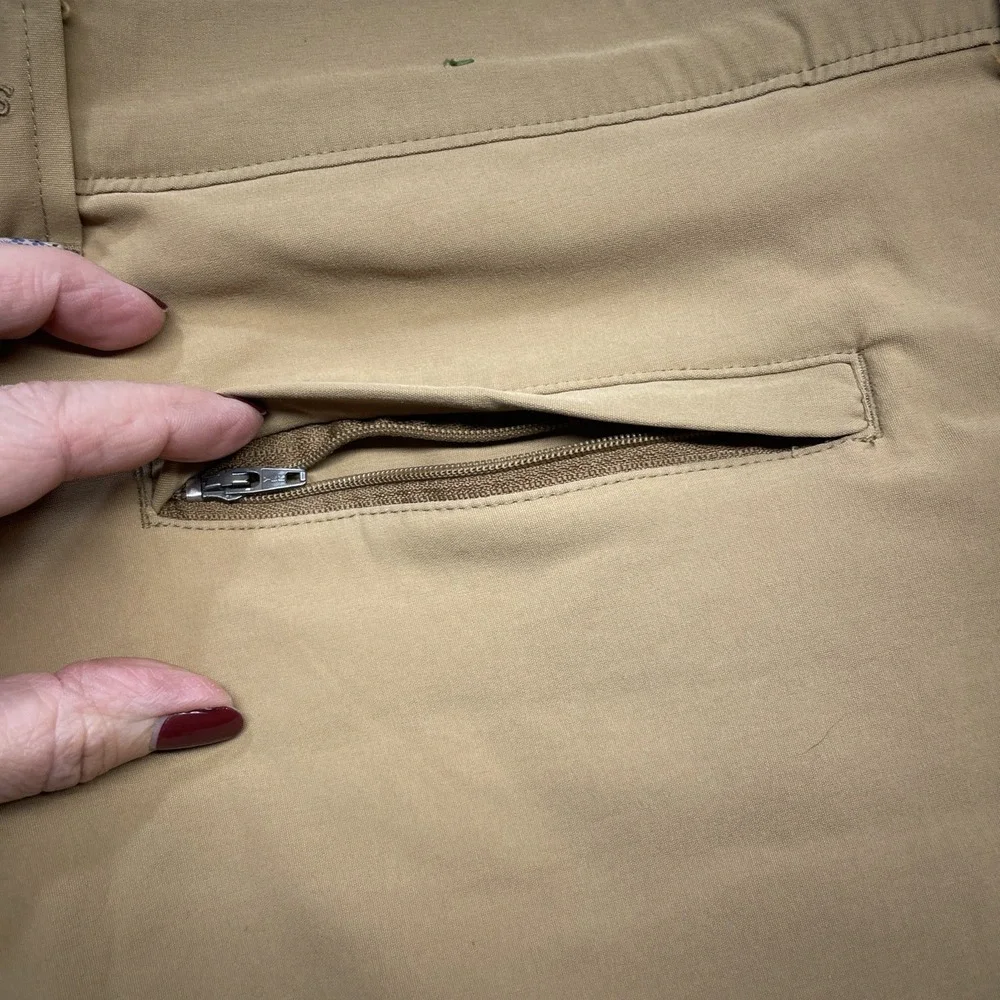 Orvis‎ Cargo Shorts Mens 40 Tan Khaki Performance Hiking Fishing Outdoor Pockets